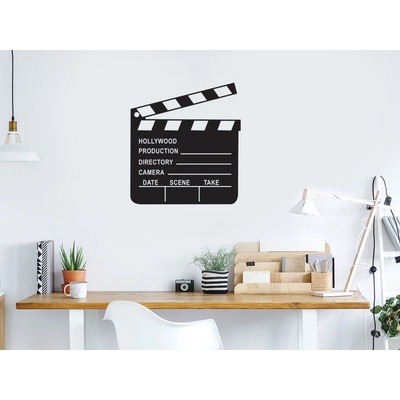 Nalepte.cz Filmová klapka nálepka na stenu 120 x 133 cm