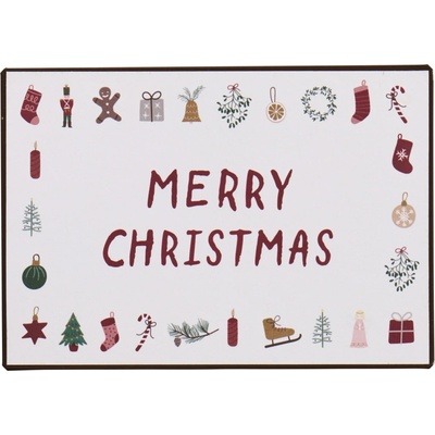 Ib Laursen Dekoratívna plechová ceduľa Merry Christmas