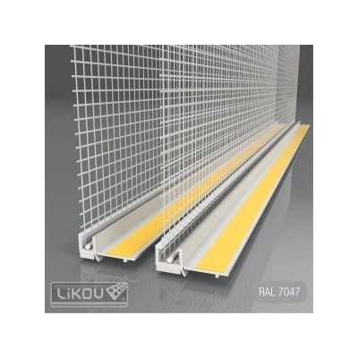 LIKOV LS-VHL 06 lišta okenní začišť. 6mm s krycí lam. a s tk.100mm délka 2,4m šedá světlá