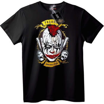NOONEBRAND Тениска с Череп на Езически Клоун - 2XL, Black
