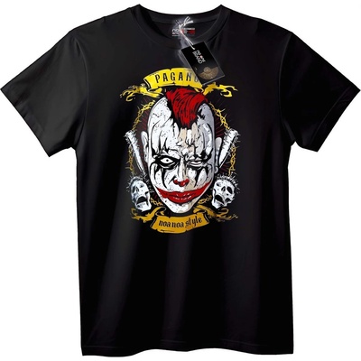 NOONEBRAND Тениска с Череп на Езически Клоун - 2XL, Black