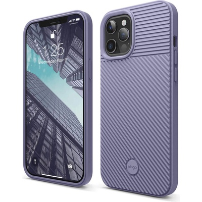 elago Cushion Case - удароустойчив силиконов (TPU) калъф за iPhone 12 Pro Max (лилав)