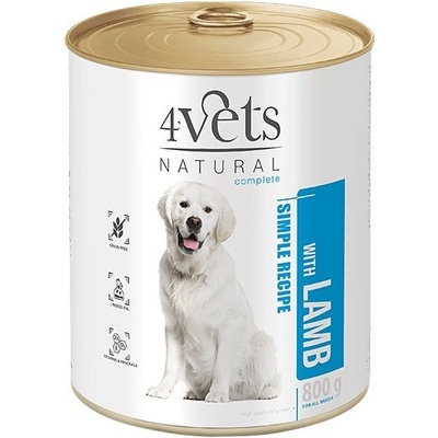4Vets NATURAL Simple Recipe с агнешко 800 г