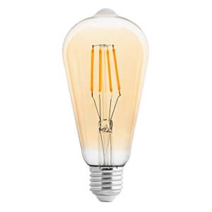 UltraLux Led filament ЛАМПА КРУШКА, ДИМИРАЩА, 4w, e27, 2500k, 220-240v ac, АМБЪР (lfst42725d)