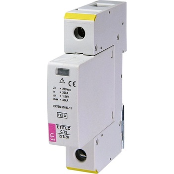 ETI 002440393 Катоден отводител (арестор) Тип II/Клас C 1Р 275V 12.5kA (002440393)
