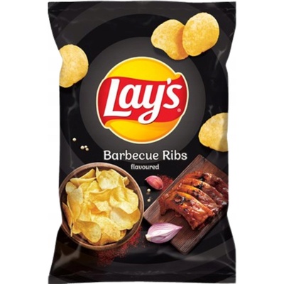 Lay's Smažené bramborové lupínky s příchutí BBQ žebírek 130 g