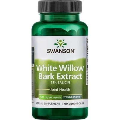Swanson White Willow Bark Extract, 500 mg, 60 капсули, Swanson (SWH226)