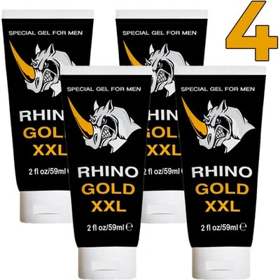 4 x Гел за увеличаване на пениса Rhino Gold Gel XXL