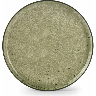 Zelený/krémovobiely kameninový tanier ø 27 cm Gravel – ONA