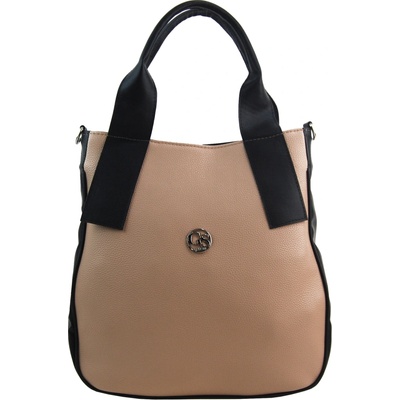 Grosso elegantná dámska kabelka cez rameno Cappuccino