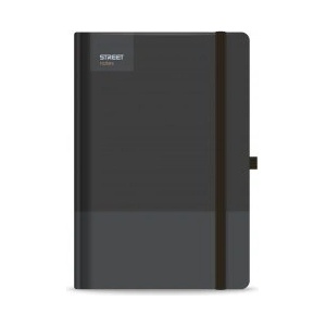 STREET Бележник с ластик Black B5 96л тв. корици