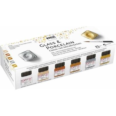 Kreul Classic Metallic Set Комплект бои за стъкло и порцелан Metallic 6 x 20 ml (16603)