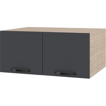 Image 1 of ИРИМ Надстройка за горен кухненски шкаф с две врати Сити МФ-Карбон мат-11-112 80 см