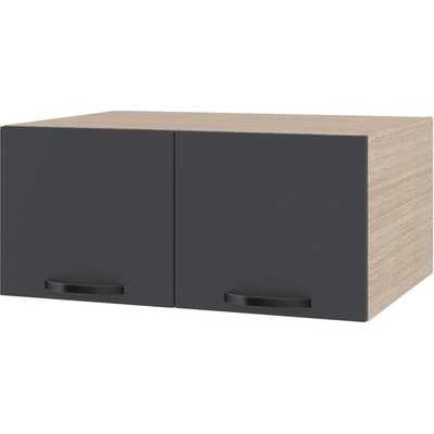 ИРИМ Надстройка за горен кухненски шкаф с две врати Сити МФ-Карбон мат-11-112 80 см