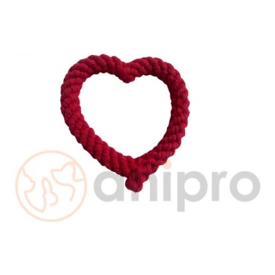 Anipro Play - Въжена играчка за кучета под формата на сърце, 18 см. 80 гр