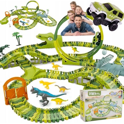 iMex Toys XXL dinosaurus autodráha 324 ks dino dráha 530 cm