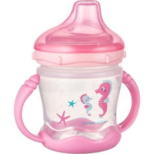 Canpol babies Неразливаща чаша Canpol - Love & Sea, 230 ml, Розова (57/300_pin)