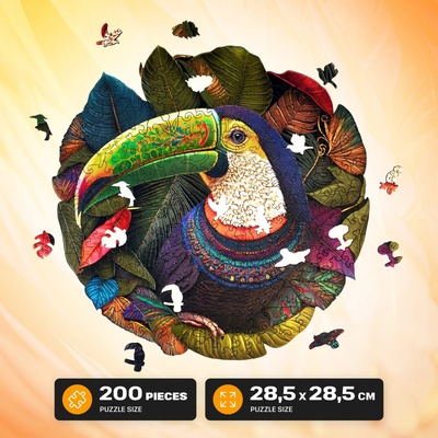 EscapeWelt Dřevěné luminiscenční Tukan 200 dílků