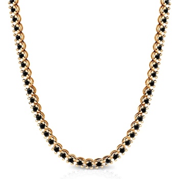 SAVICKI Тенис колие Luminy 3, 8 мм: злато, черни диаманти