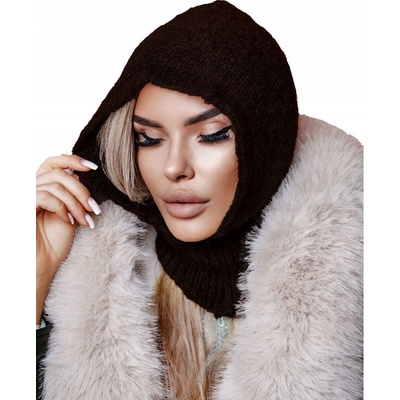 Fashionweek Zimná čiapka v štýle kukla WOOL01 Čierna