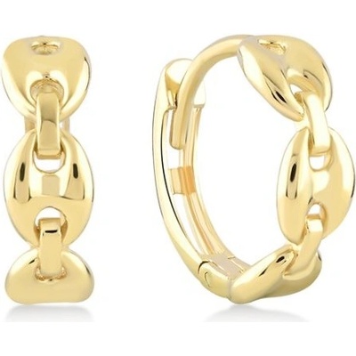 Lillian Vassago zdobené kroužkové náušnice žluté zlato LLV06-GER148