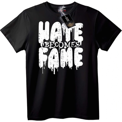 NOONEBRAND Тениска Омразата става слава - 2XL, Black