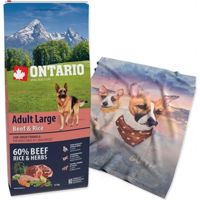 Ontario Adult Large Beef & Rice 12 kg