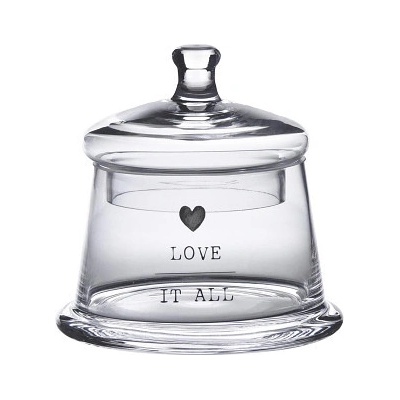 Clayre & Eef Skleněná dózička Love It All 6GL4255