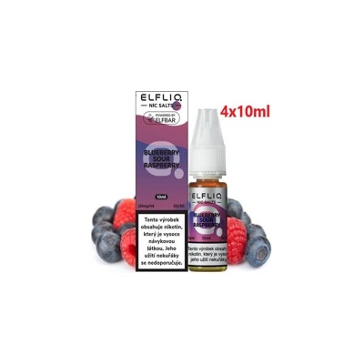 ElfLiq Nic Salt Blueberry Sour Raspberry 4 x 10 ml 20 mg