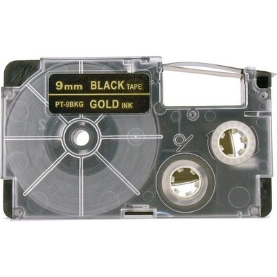 Compatible Съвместима лента с Casio XR-9BKG 9mm x 8m златен печат / черен фон (XR9BKG)