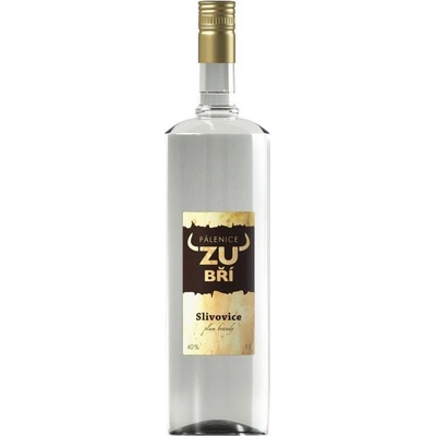 Pálenice Zubří Slivovice 40% 1 l (holá láhev) – Zboží Dáma
