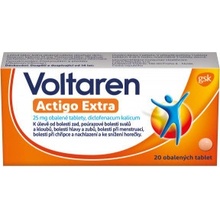 Voltaren Actigo Extra 25 mg tablety proti bolesti 20 tablet