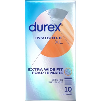 Durex Invisible XL - екстра голям презерватив (10 бр. )
