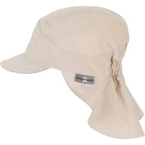 Sterntaler Детска шапка с козирка Sterntaler Kid's Peaked Cap with Neck Protection Uni Cap - Beige - размер 49 cm (904-1902-0112)