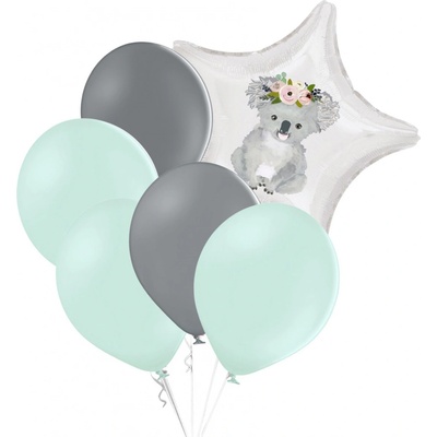 Balonky.cz Set balónků a hvězda s potiskem koaly