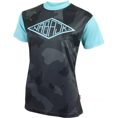 NABAJK Shpindler SS 2024 Black camo/Turquoise dámský