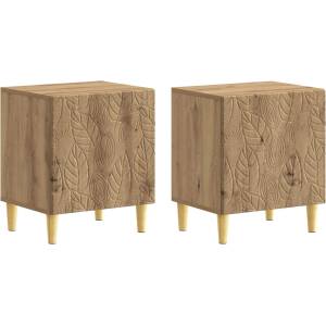 vidaXL Нощно шкафче 2 бр. Дъб артизан 43 x 34, 5 x 50 см (895044)
