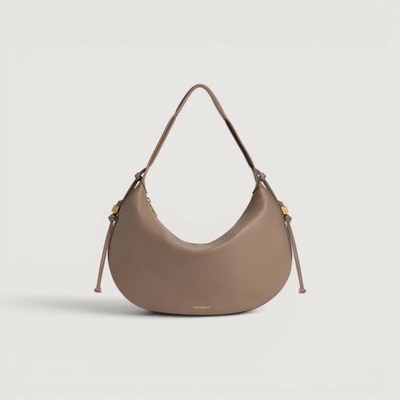 Coccinelle THESS MEDIUM kožená kabelka Warm taupe