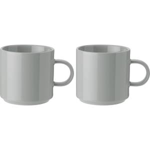 Stelton Чашка за кафе 200 мл, комплект от 2 бр. , светлосив, керамика, Stelton (SN11421)