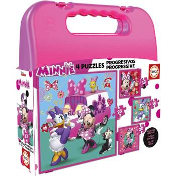 Image 1 of Educa Пъзел в куфарче Educa 4 в 1 - Мини и приятели (EDU17638)