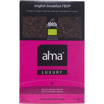 Alma ENGLISH BREAKFAST sypaný černý čaj v pyramidách 20 sáčků