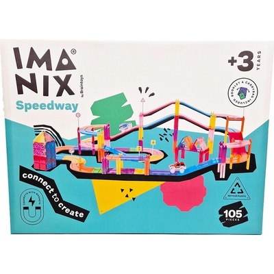 Imanix Magnetická stavebnice Speedway 105 ks