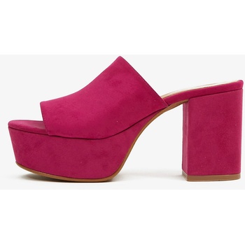 Ojju Тъмнорозови дамски чехли с ток от велур OJJU Ojju | Rozov | ЖЕНИ | 36