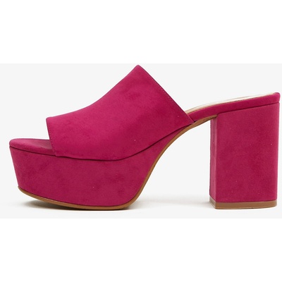 Ojju Тъмнорозови дамски чехли с ток от велур OJJU Ojju | Rozov | ЖЕНИ | 36