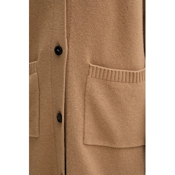 Weekend Max Mara Вълнена жилетка Weekend Max Mara GODEZIA дамска в бежово от лека материя 2525346042600 (2525346042600)