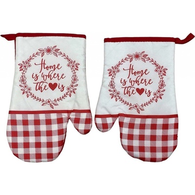 Praktik Kuchynská chňapka 2 ks Home červená 18 x 27 cm