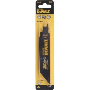 DeWALT DT2407 pilový list 152x1,8-1,4mm bimetalovýdo ocasky, ocel, 5ks