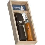 Opinel Сгъваем нож Opinel №8 Carbon, острие 8.5 см + кожена кания (000815-pe)