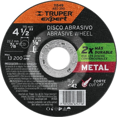 Truper eXpert Vypuklý rezný kotúč 115 mm 11549