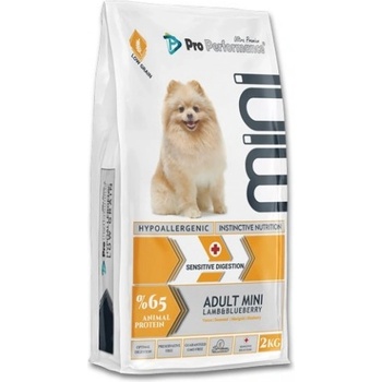 Pro Performance Dog Mini Adult Lamb Blueberry - храна за израснали кучета от малките породи с агне и боровинки, 7 кг, Турция